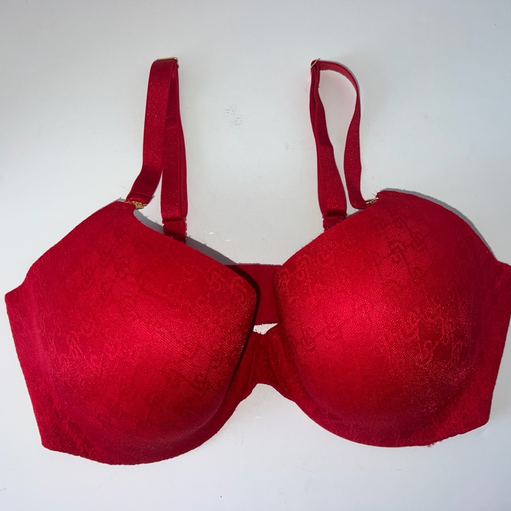 Victoria's Secret Red Very‎ Sexy Demi Push-Up Bra Sz 38DDD